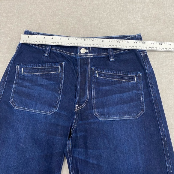 We The Free, Women's Wide Leg Pants, High Rise, Size 27 Dark Blue - Picture 6 of 14